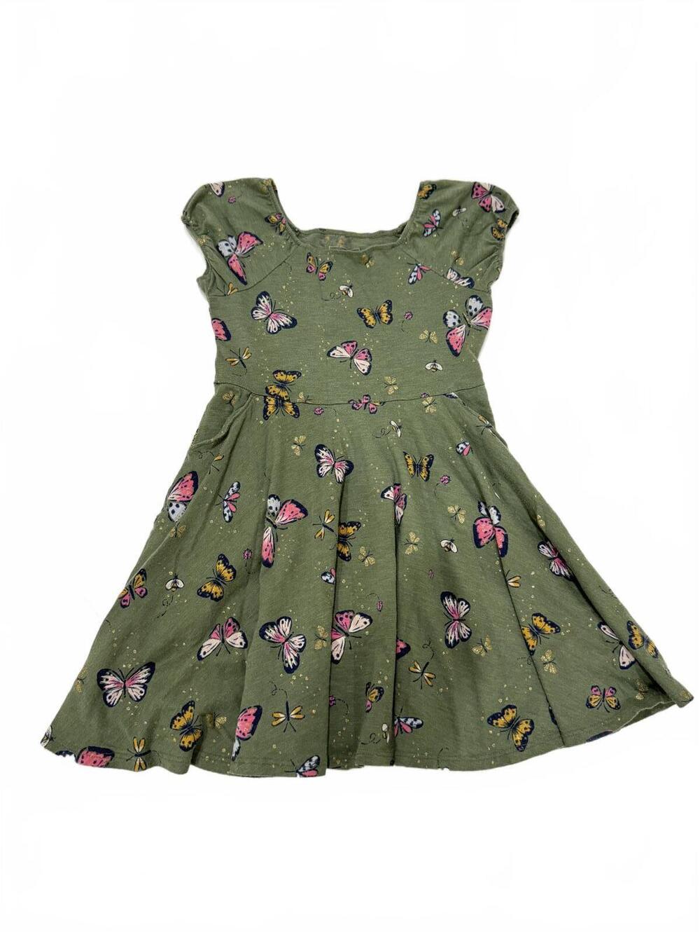 Sonoma Girls Butterfly Skater Twirl Dress Green 6X